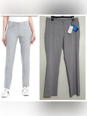 LeSmart Women's Tailored Stretch Golf Pants Gray Performance Size 10 NWT NEW